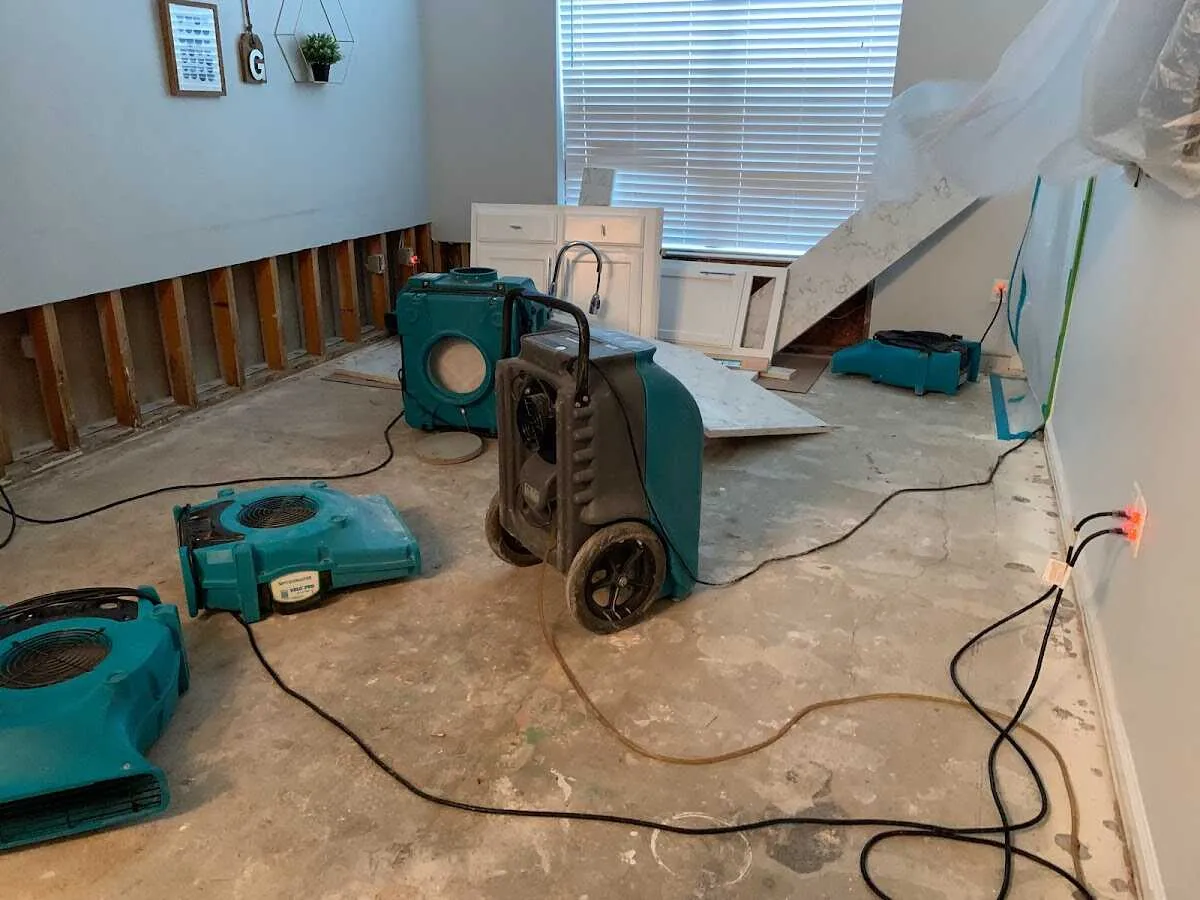 Dehumidifier in flood-cut room for Water Extraction & Removal in Somerdale